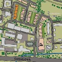 Plánek umístění budovy v lokalitě
